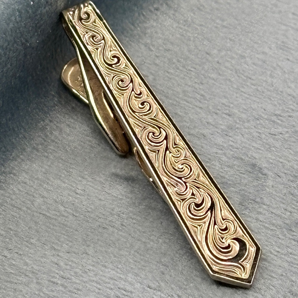 Vintage nippy clip Imitation gold tone tie clip England